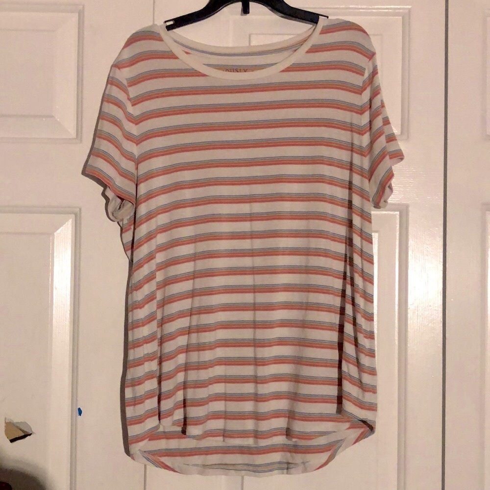 Aéropostale Seriously Soft Pink, Blue, and Yellow Stripped Shirt